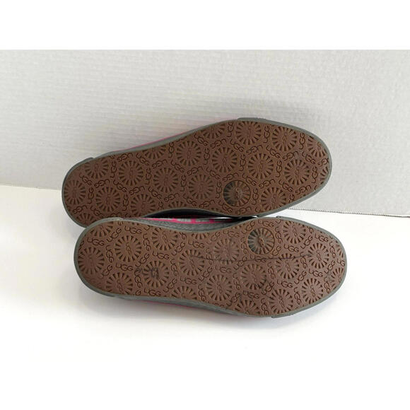UGG Neema Women’s Size 10 Grey Pink Striped Ballet Flats Slip On Comfort Shoes - Picture 9 of 13